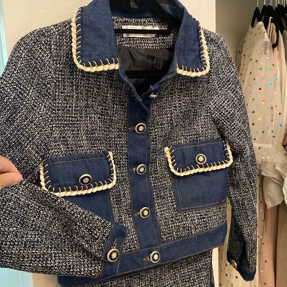 Tweed Boucle Suit Jacket and Skirt - Picture 2 of 5